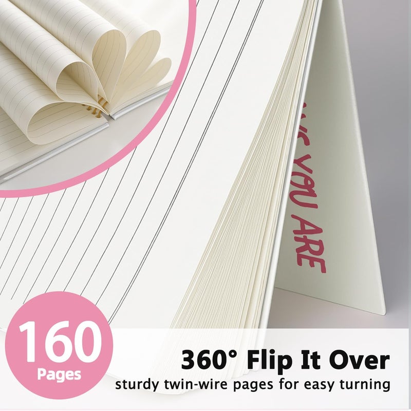 WLIANG Bible Journal for Women, Christian Prayer Journal Pink Notebook Gifts for Teen Girls Kids, Bible Study Supplies, Coquette Preppy Bows Cute Church Faith Journaling Hardcover Spiral Notebook 5.5 X 8.3 - Image 3